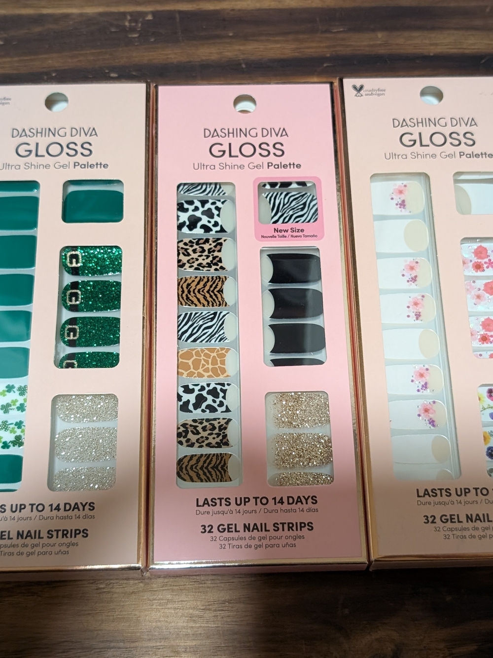 Dashing Diva Gloss Ultra Shine Gel St Patrick's Day, Animal Print Floral 3 Sets